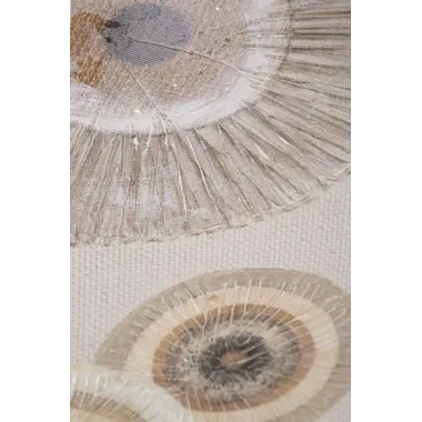 OBRAZ NA PŁÓTNIE CIRCLY Z WSTAWKAMI -A- 50X3,2X100 cm